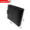 Portofel barbatesc, Hassion 7137, black, din piele naturala
