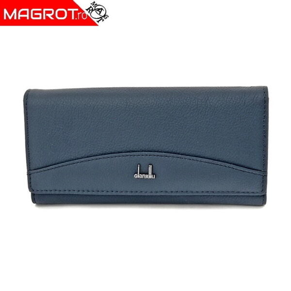 Portofel dama din piele naturala, albastru marin, Magrot shop 13740