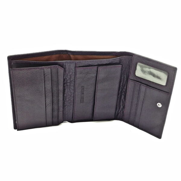 Portofel dama, din piele naturala,Hassion Z001 violet magrot 13753