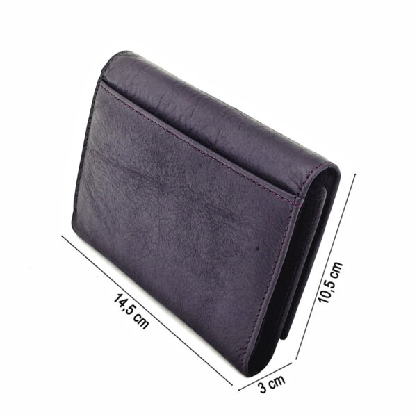 Portofel dama, din piele naturala,Hassion Z001 violet magrot 13753