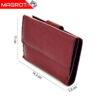 Portofel dama, din piele naturala, Hasssion j017 rosu inchis Magrot 13805