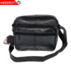 Borseta barbateasca de umar ,din piele naturala, neagra, 21/17 cm, Magrot 13851