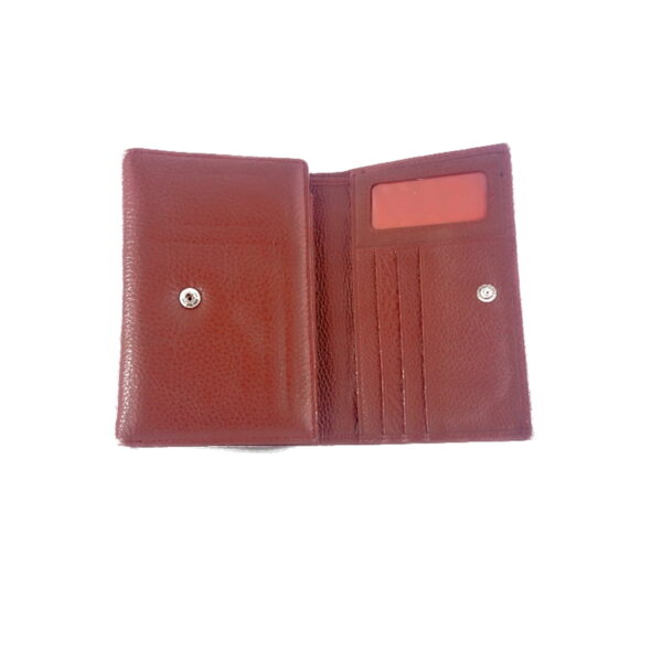 Portofel dama, din piele naturala, magrot, Hassion Z001 red