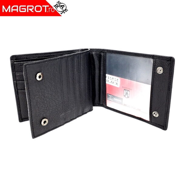 Portofel barbatesc, din piele naturala Hassion, 622 negru -20379