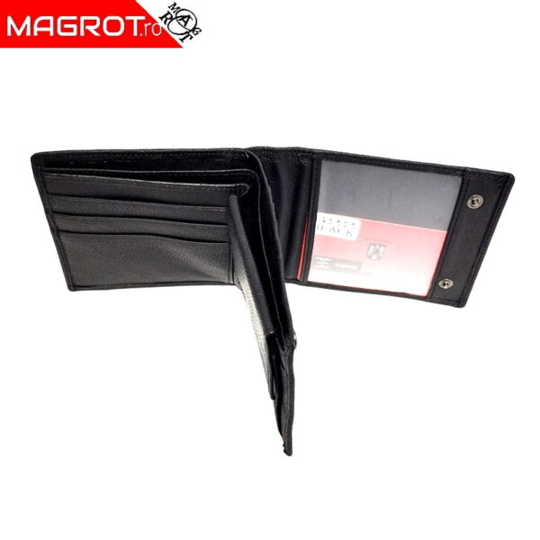 Portofel barbatesc, din piele naturala Hassion, 622 negru -20379