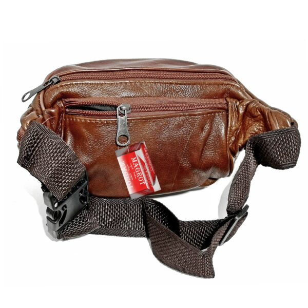 Borseta de brau, din piele naturala maro caramiziu, Magrot 20010