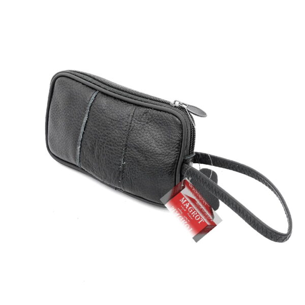 Borseta mica de mana, Magrot, din piele naturala, negru 2305