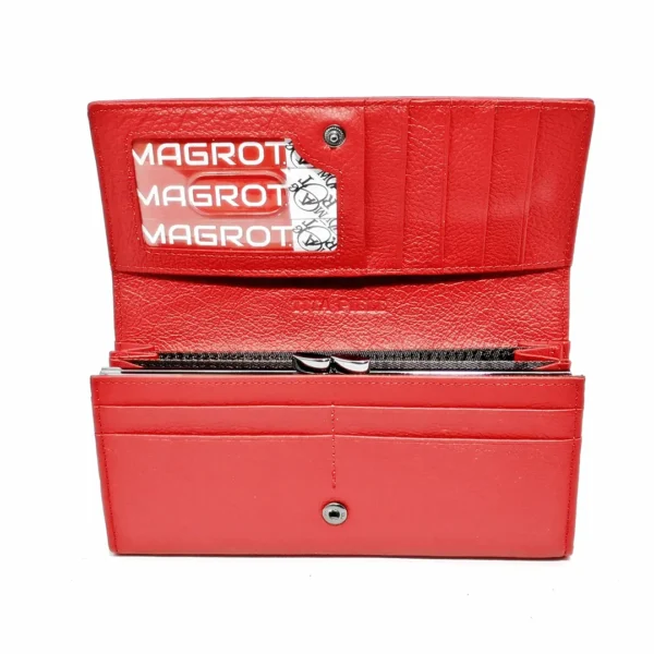 Portofel dama, piele Naturala rosu - model Magrot 13811 red