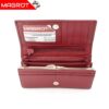 Portofel de dama, din piele naturala, rosu, Hassion A01 Red, Magrot