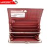 Portofel de dama, din piele naturala, rosu, Hassion A01 Red, Magrot