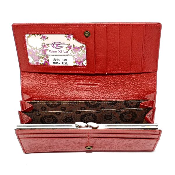 Portofel dama, din piele naturala, rosu, Magrot shop 2313