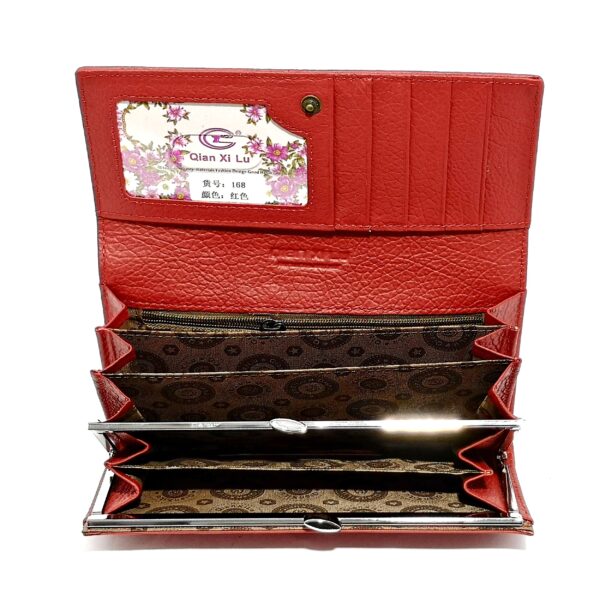 Portofel dama, din piele naturala, rosu, Magrot shop 2313