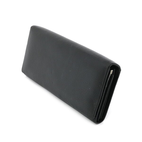 Portofel de dama, din piele naturala, negru, Hassion A01 Black, Magrot