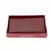 Portofel de dama, din piele naturala, visiniu, Hassion A01 purpleish-red