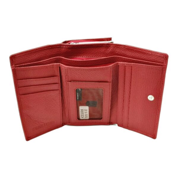 Portofel mic de dama din piele naturala, magrot Hassion, 2155, red, Magrot